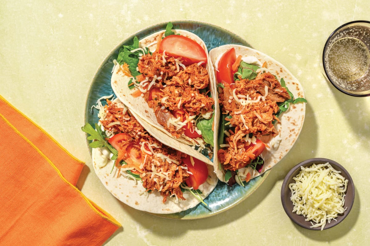 Extra Cheesy Chipotle Pulled Pork Tacos