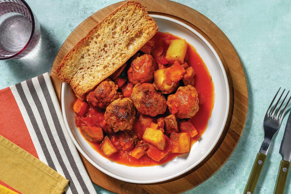 Irish Beef Meatball & Red Wine Stew