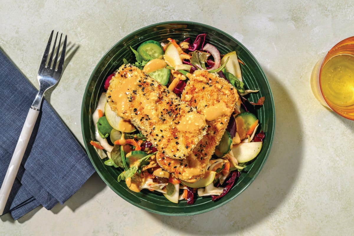 Japanese-Style Crumbed Tofu Salad