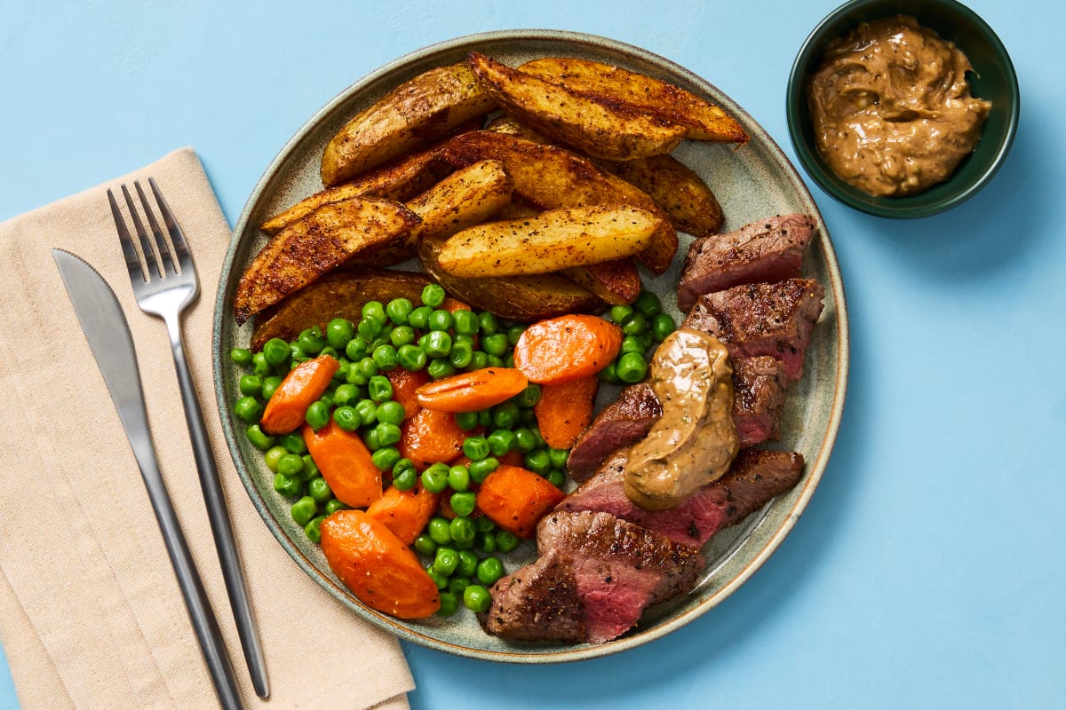 Sizzling Garlic Herb Butter Steak