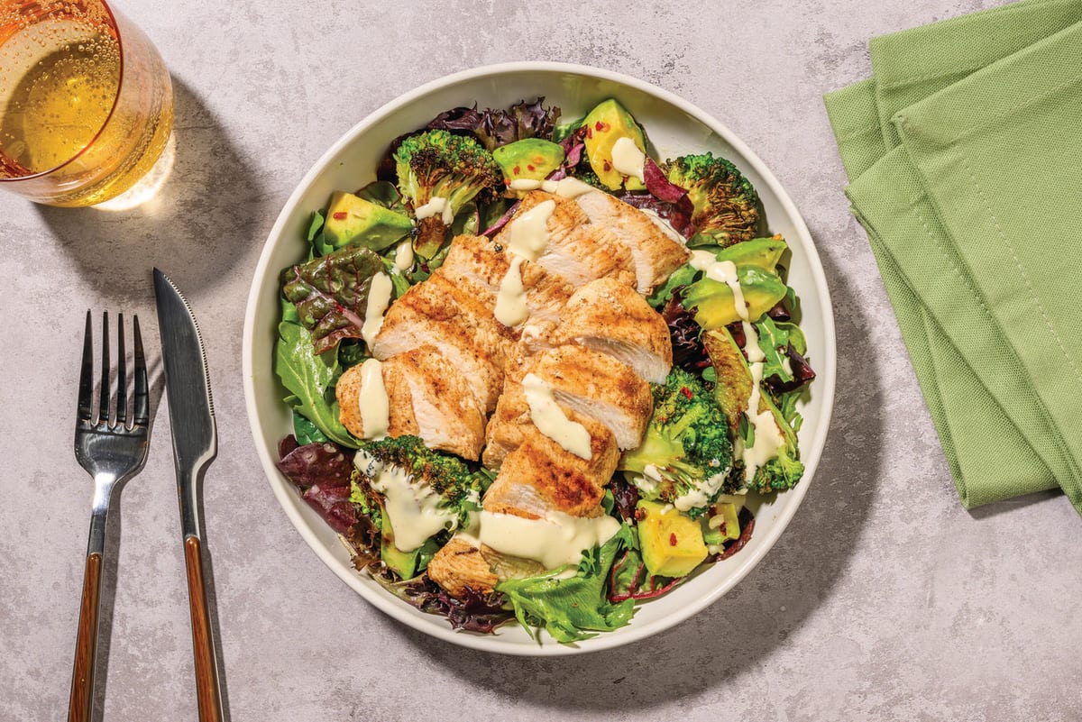 Grilled Chicken & Charred Broccoli Salad