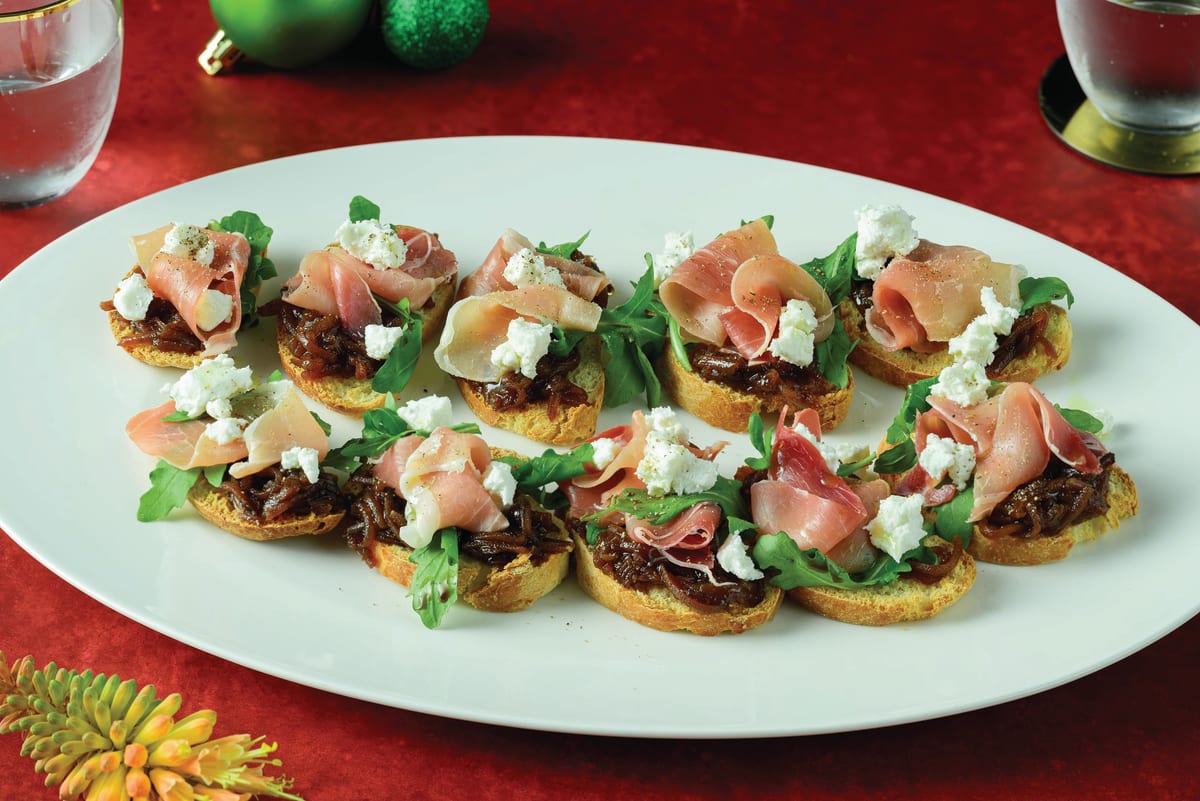 Prosciutto-Loaded Toasts