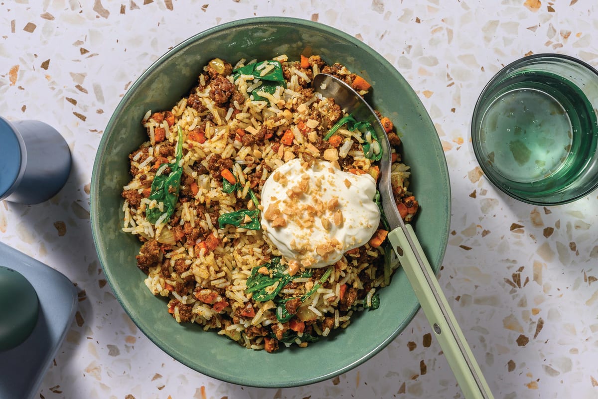 HelloHero: One-Pot Chermoula Pork Pilaf