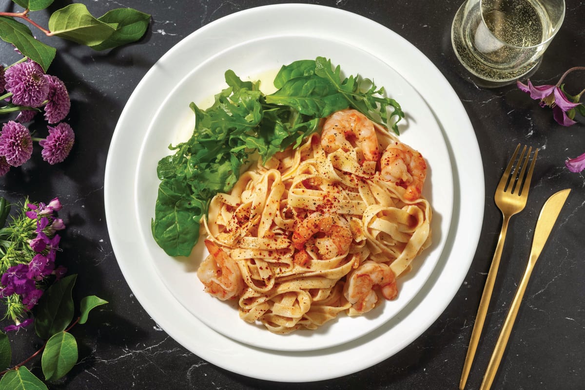 Gourmet Prawn & Fresh Fettuccine Alfredo