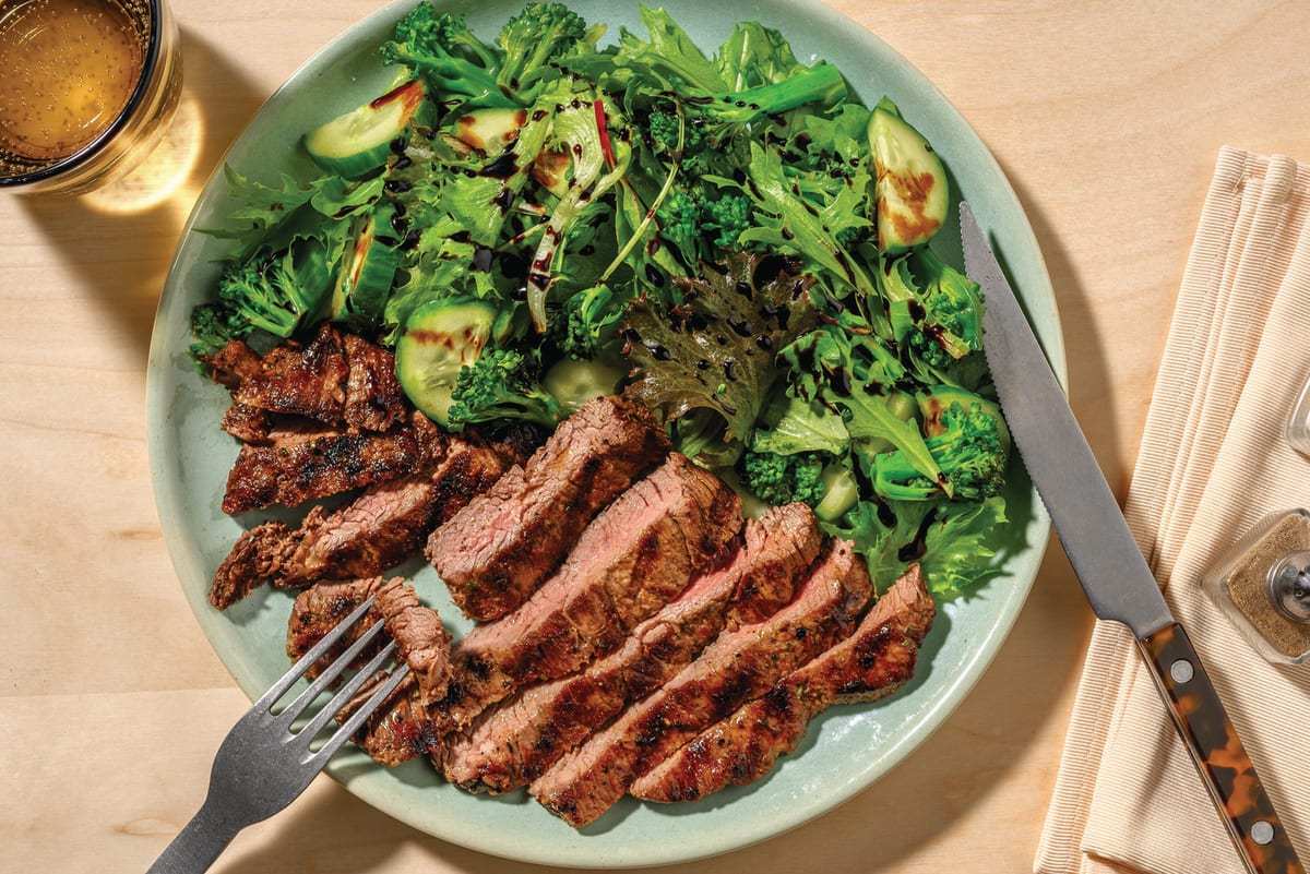 Grilled Beef & Charred Baby Broccoli Salad