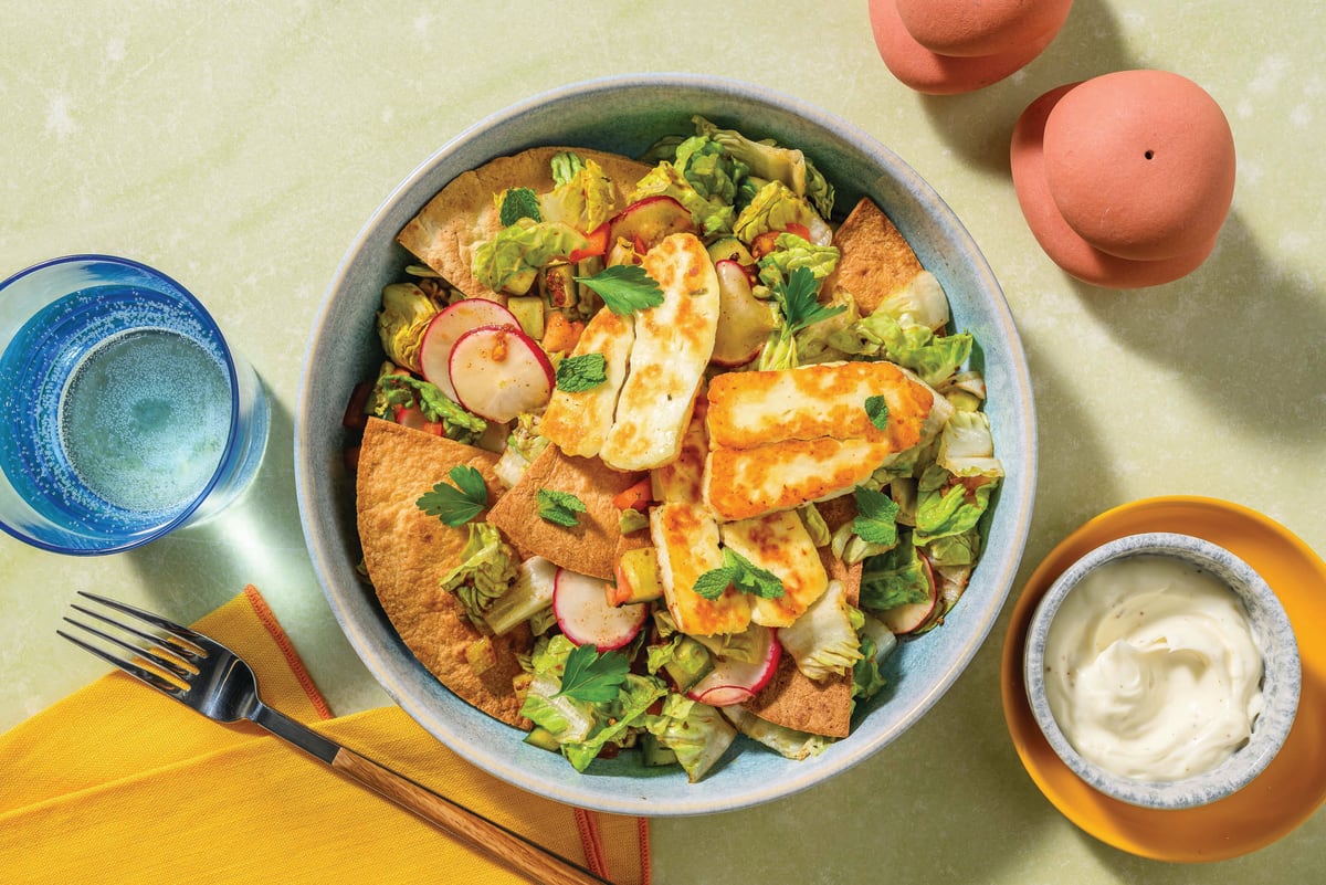 Honey Halloumi & Fattoush Salad