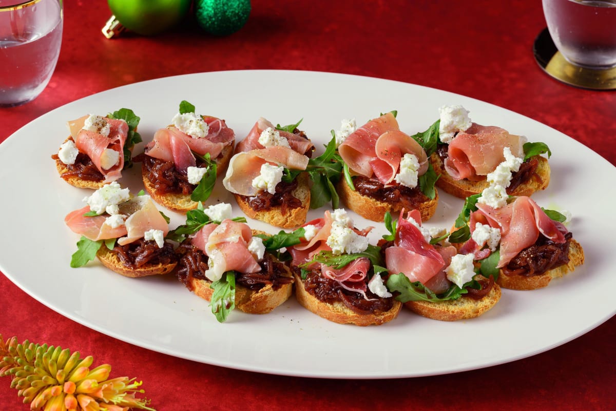 Prosciutto-Loaded Toasts