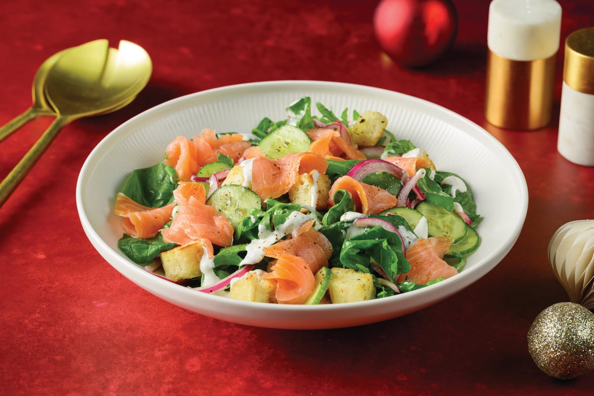 Smoked Salmon & Ciabatta Crouton Salad