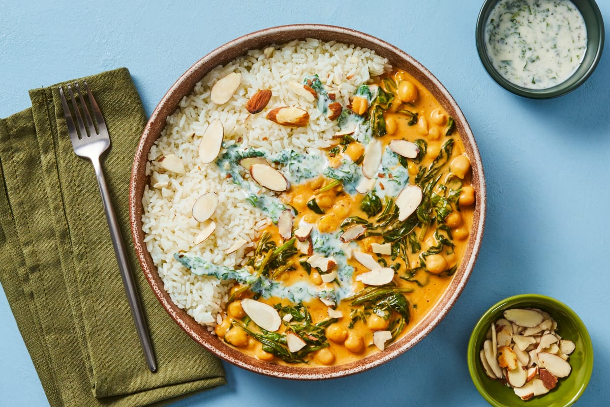 Creamy Chickpea & Spinach Curry