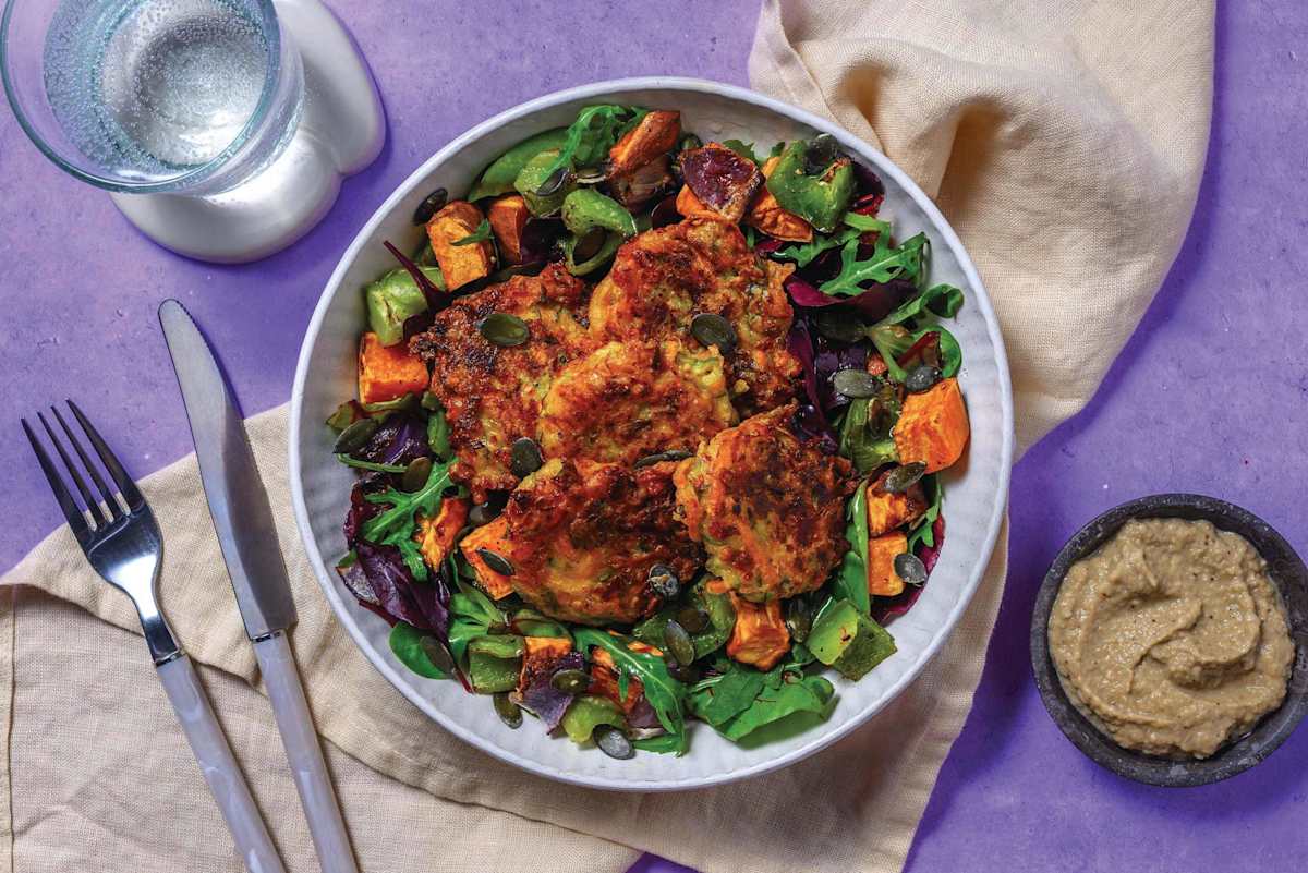 Zucchini, Carrot & Cheddar Fritters