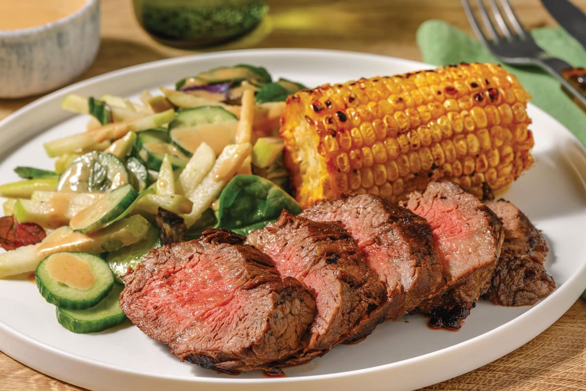 Chargrilled Beef Steak & Corn Cob