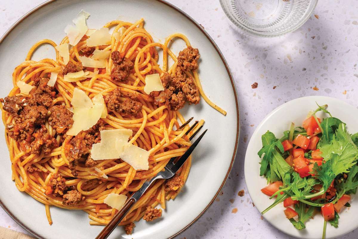 Speedy Beef Ragu & Spaghetti