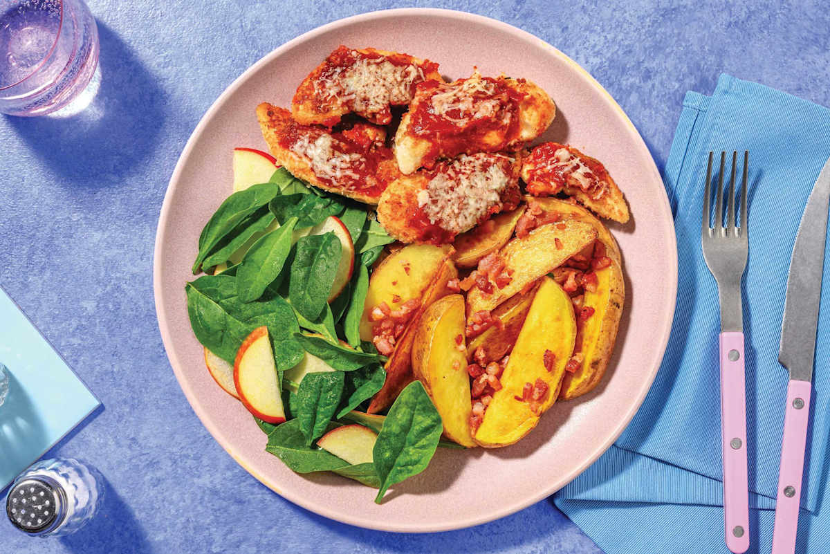Chicken Parmi Tenders & Double Bacon Wedges