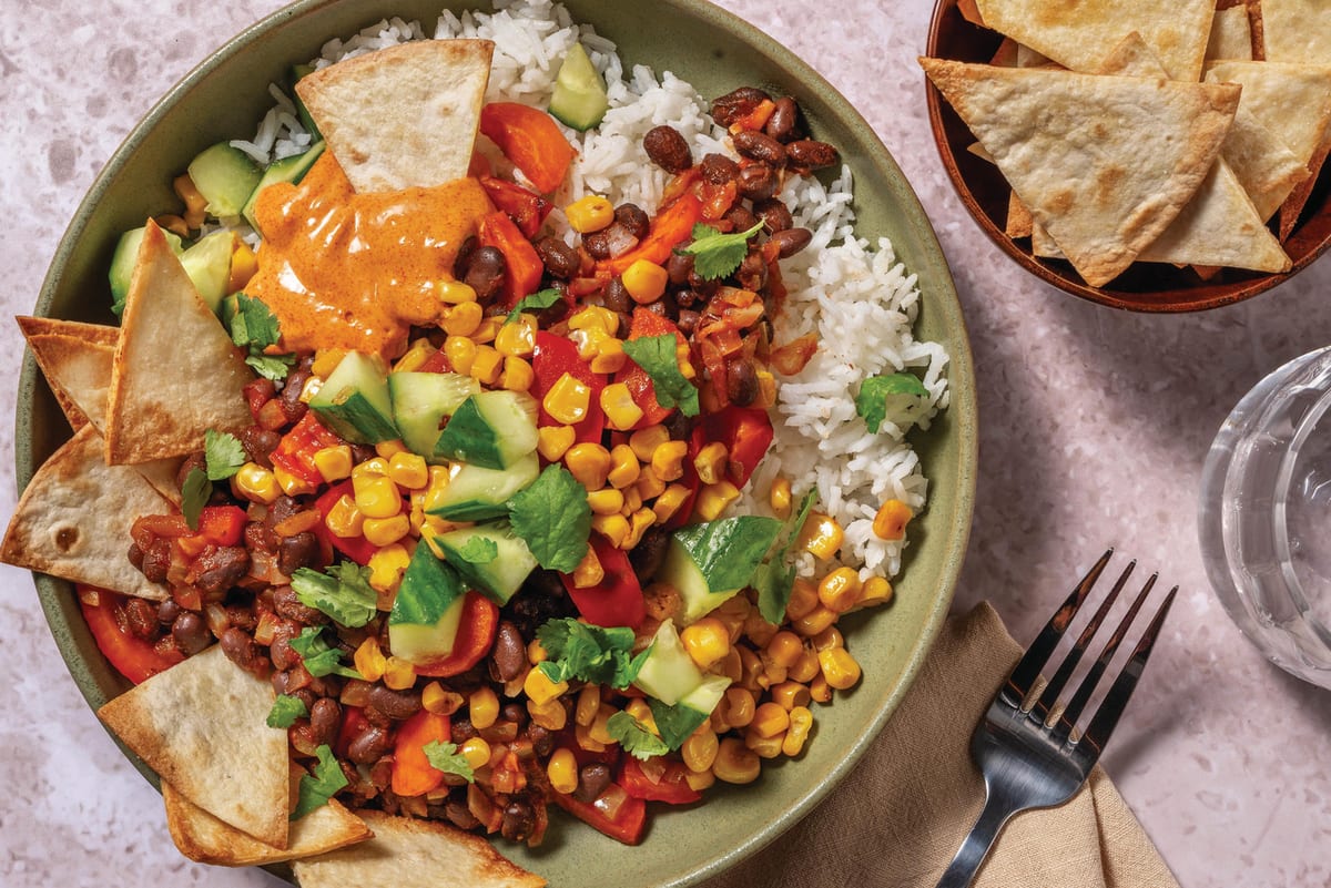  Black Bean, Beef & Roast Veggie Chilli