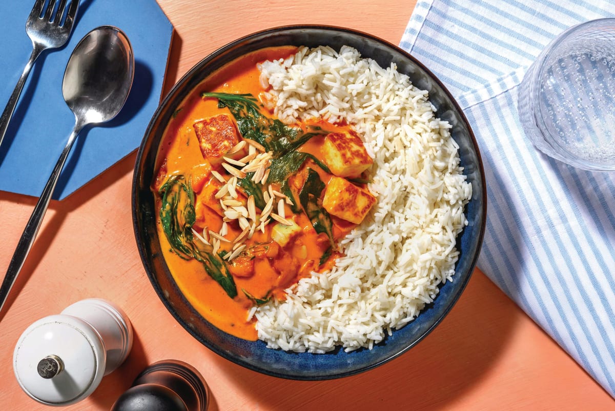 Indian-Style Halloumi & Veggie Curry