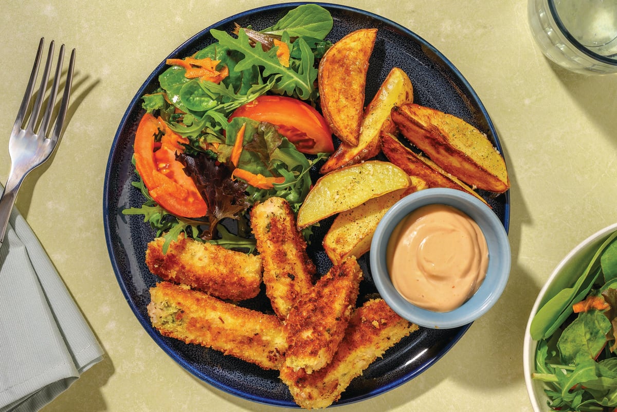 Chicken Schnitty Dippers & Crispy Wedges