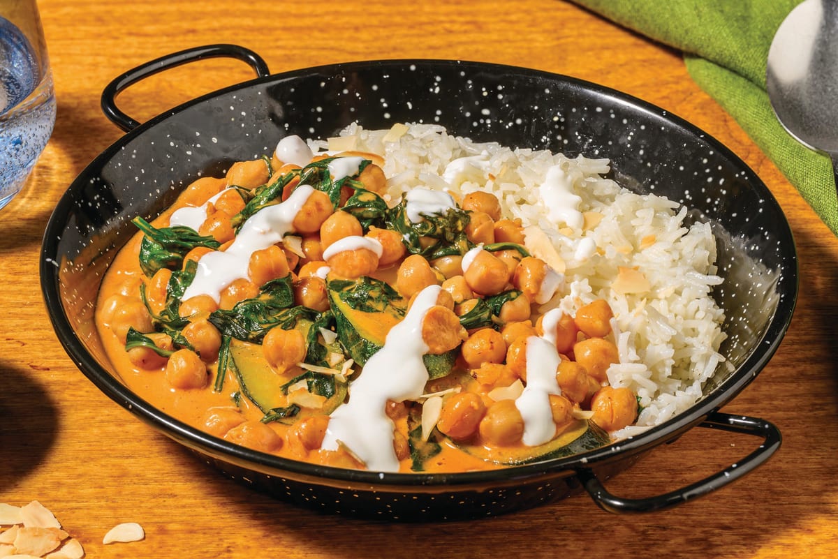 Superquick Chermoula Chickpea Curry & Rice