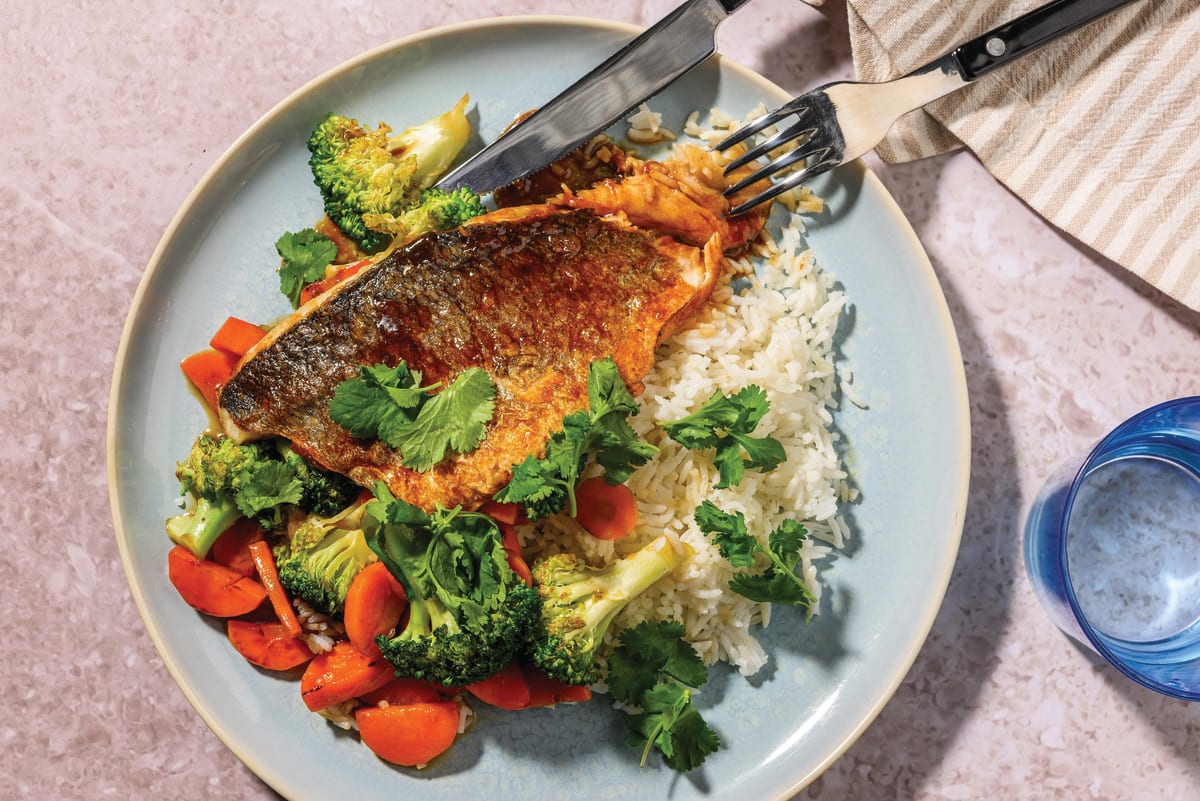 Soy-Ginger Double Barramundi & Rice