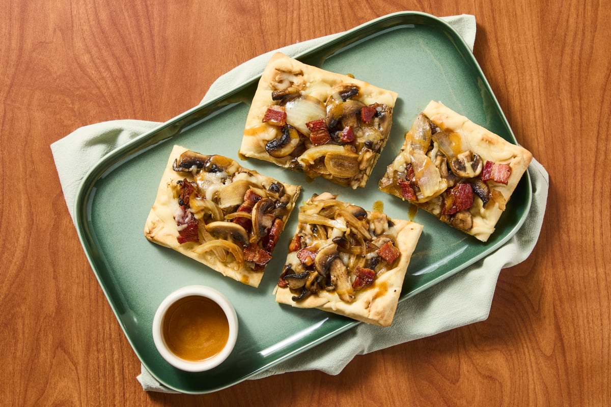 Crispy Bacon & Mushroom Flatbreads