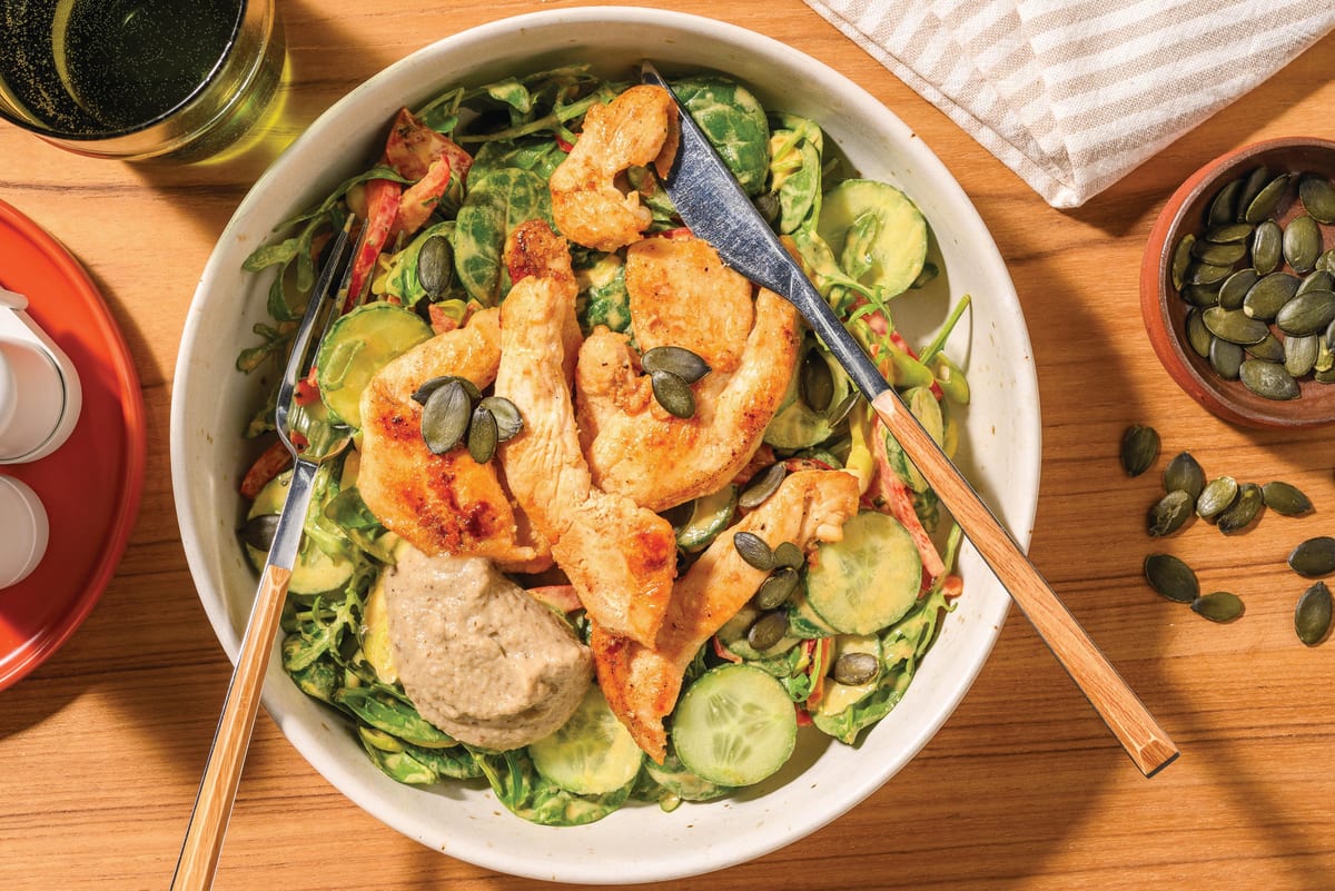 Quick Chermoula-Honey Chicken Salad