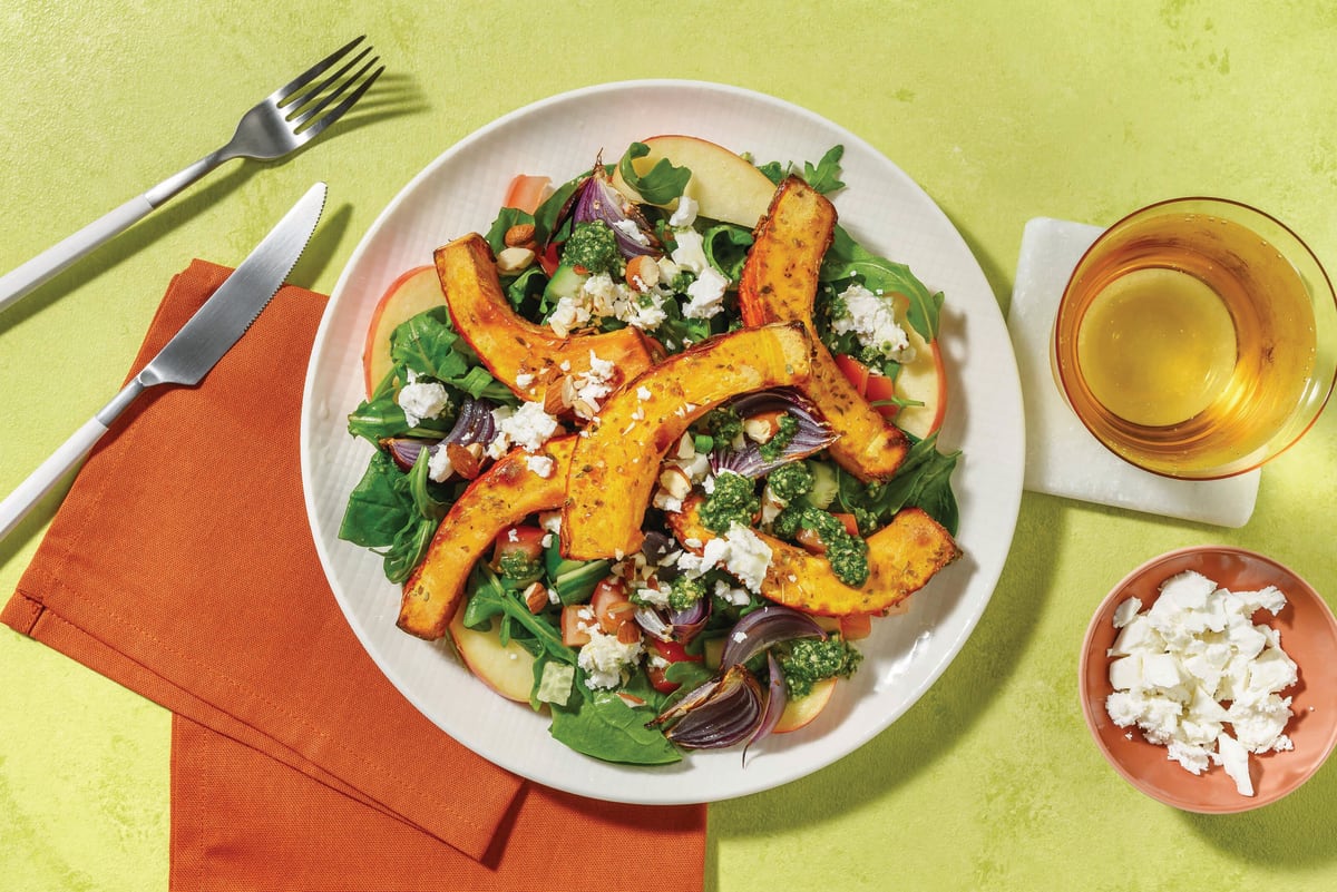 Roast Pumpkin & Basil Pesto Salad