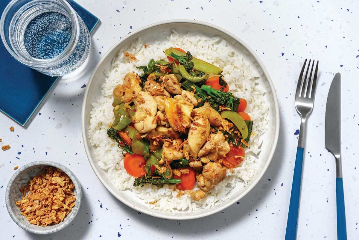 Sweet-Soy Chicken Breast & Garlic Rice