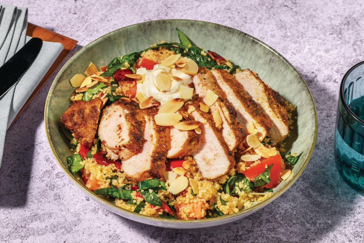 Chermoula Pork & Veggie Couscous Recipe | HelloFresh