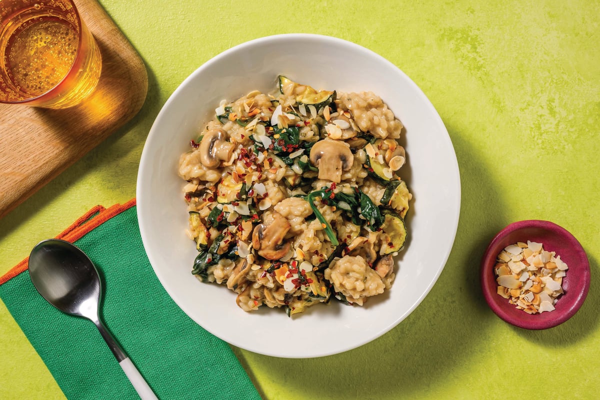 Hearty Chicken, Mushroom & Green Veggie Risotto