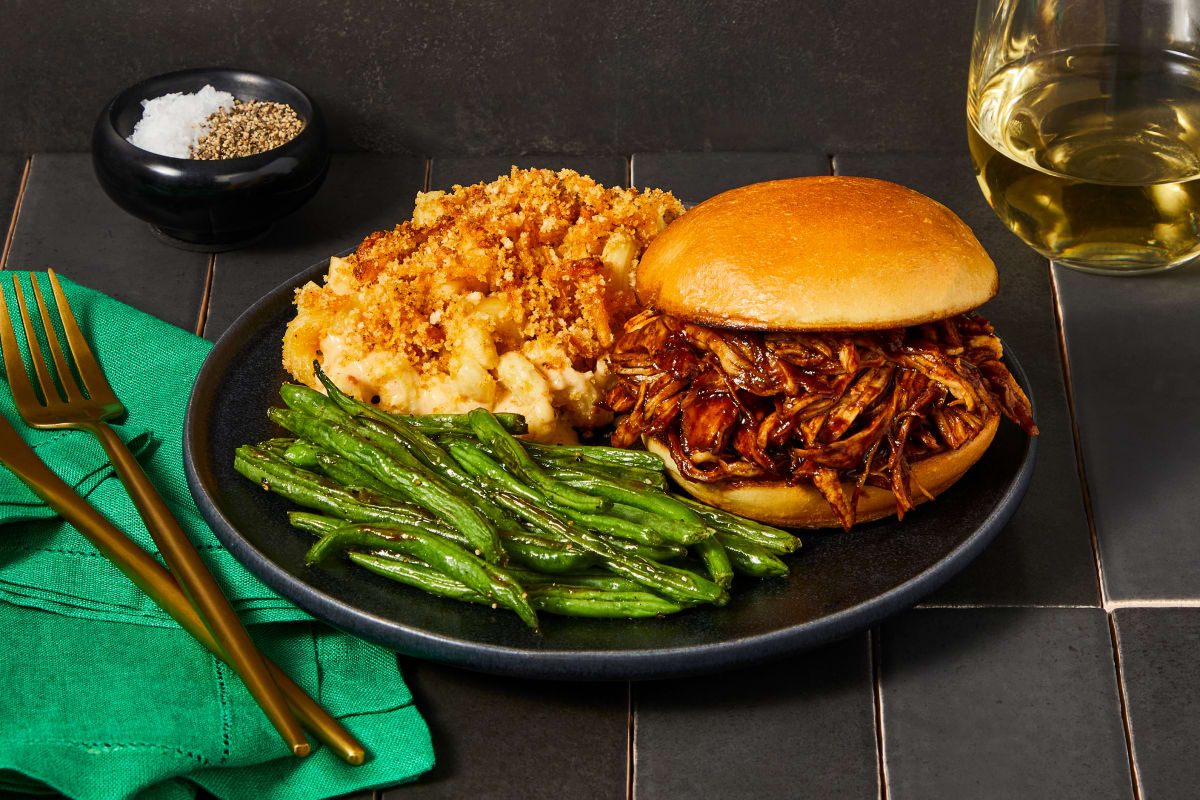 Honey BBQ Pulled Chicken Sandwiches