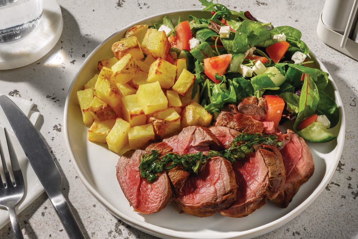 Double Rustic Roast Lamb & Mint Sauce Recipe | HelloFresh
