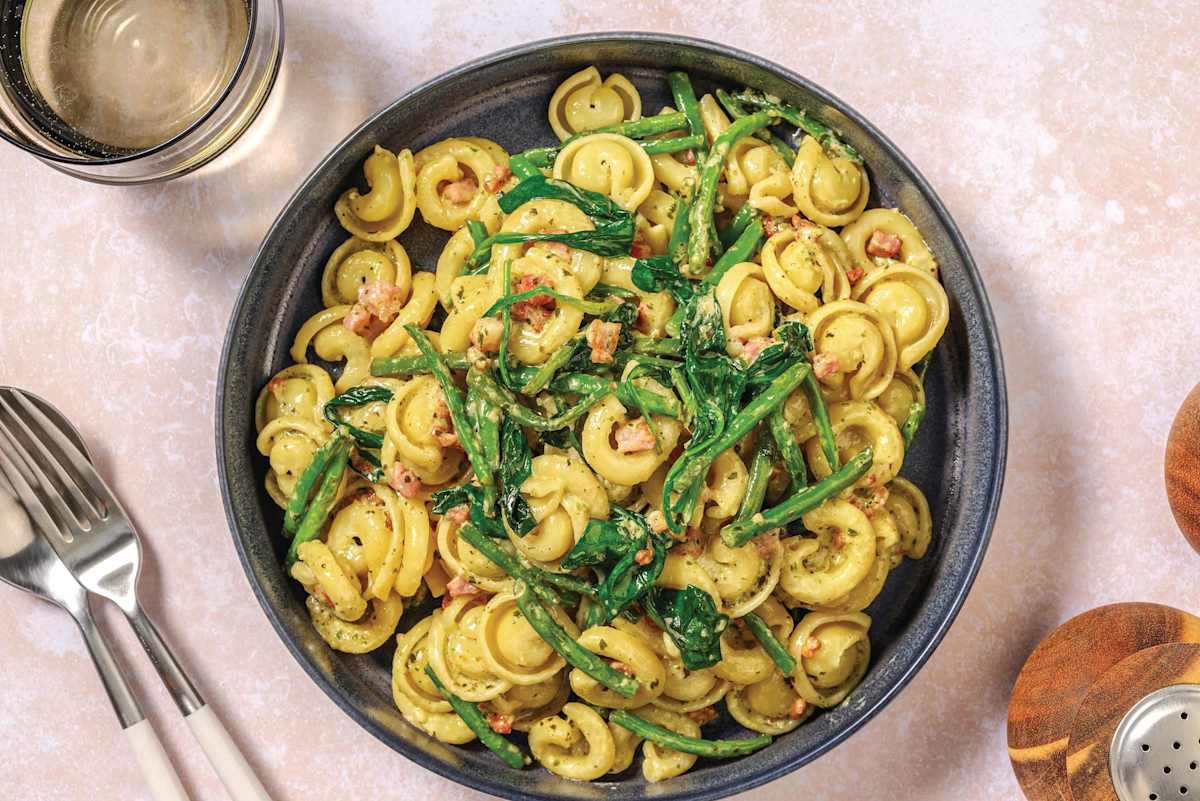 Rich Bacon & Pesto Orecchiette