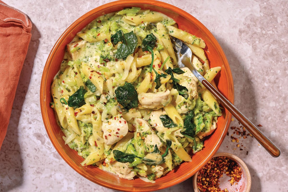 Nonna's Creamy Chicken, Bacon & Broccoli Pasta 