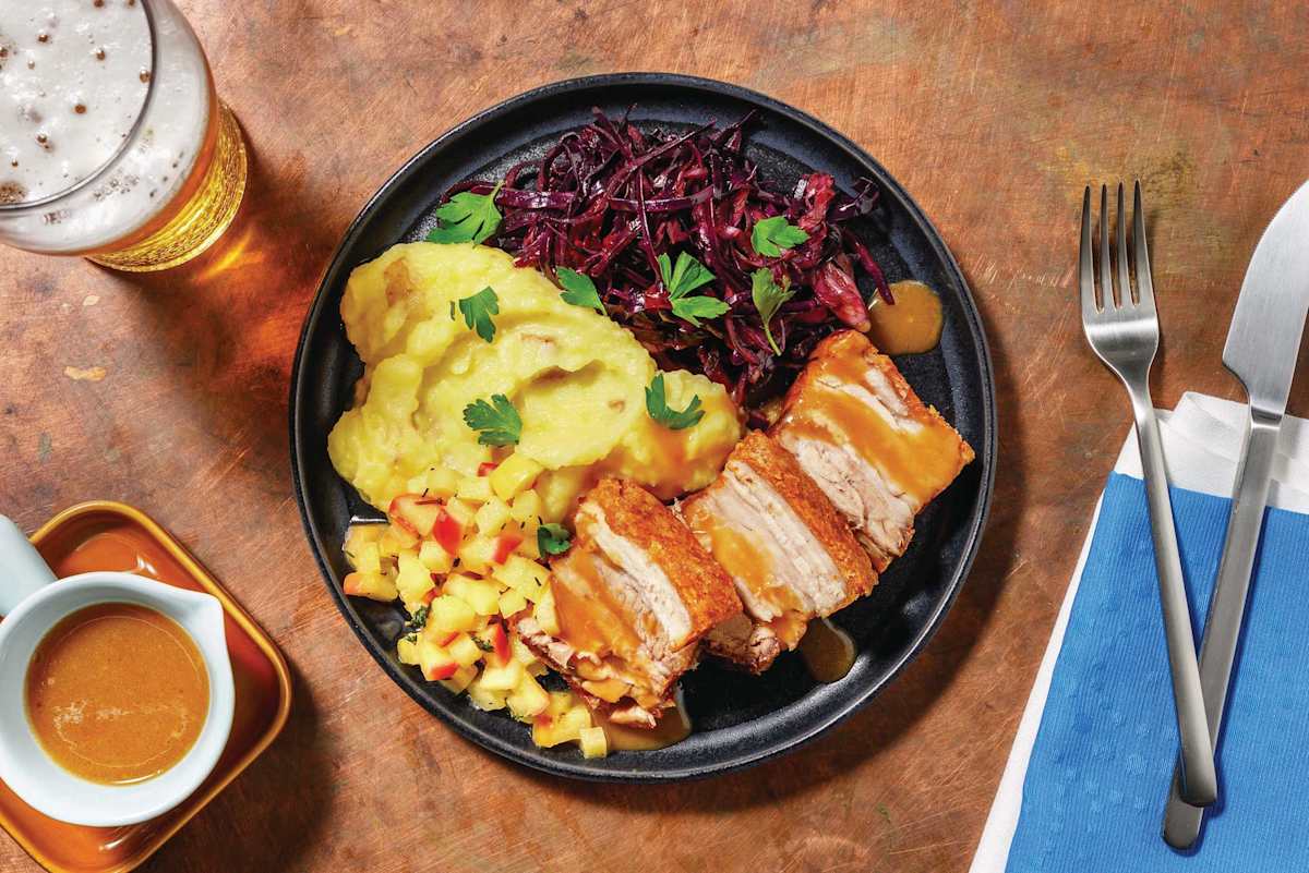 Bavarian Crispy Pork Belly & Creamy Mash