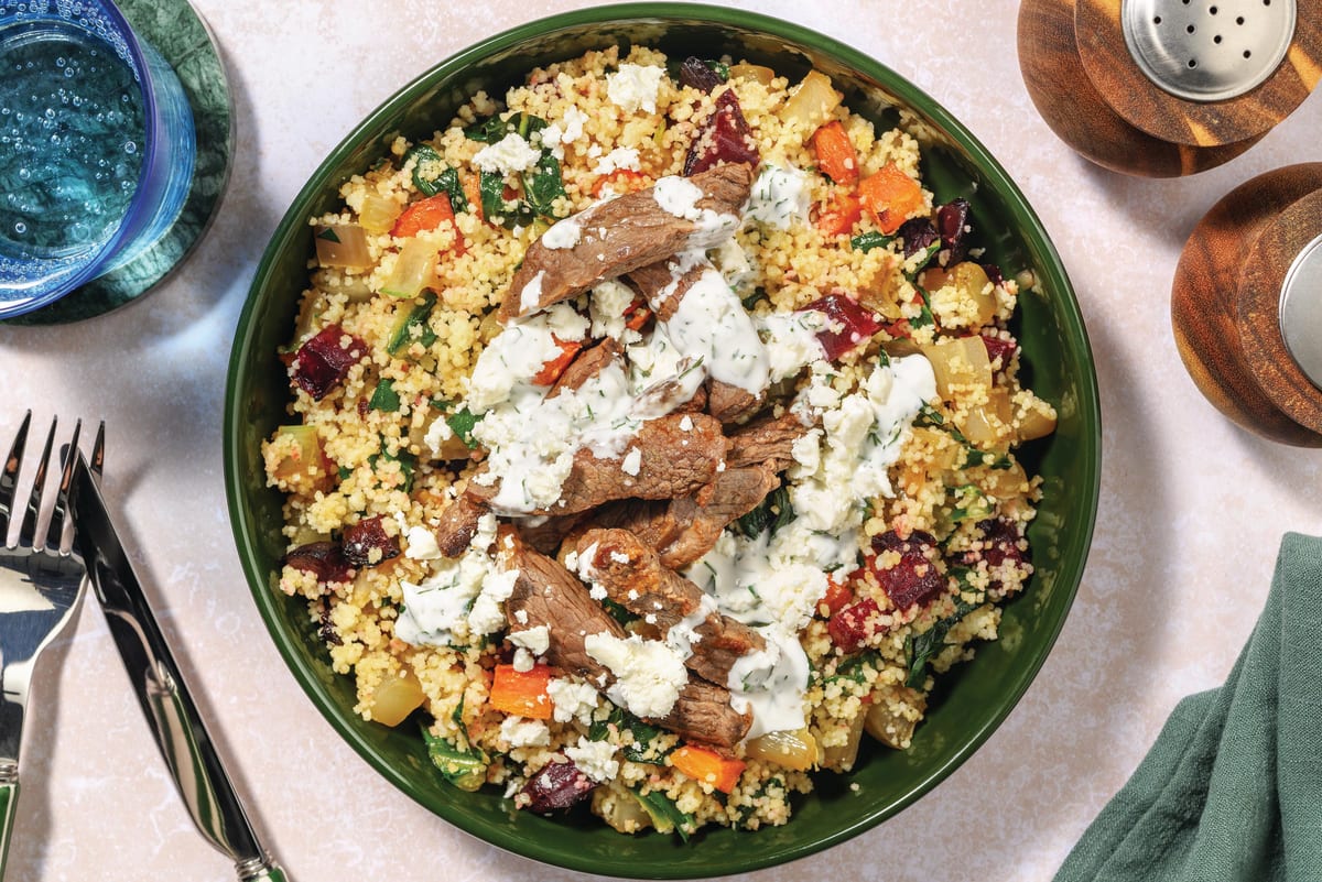 Honey Chicken & Rainbow Couscous