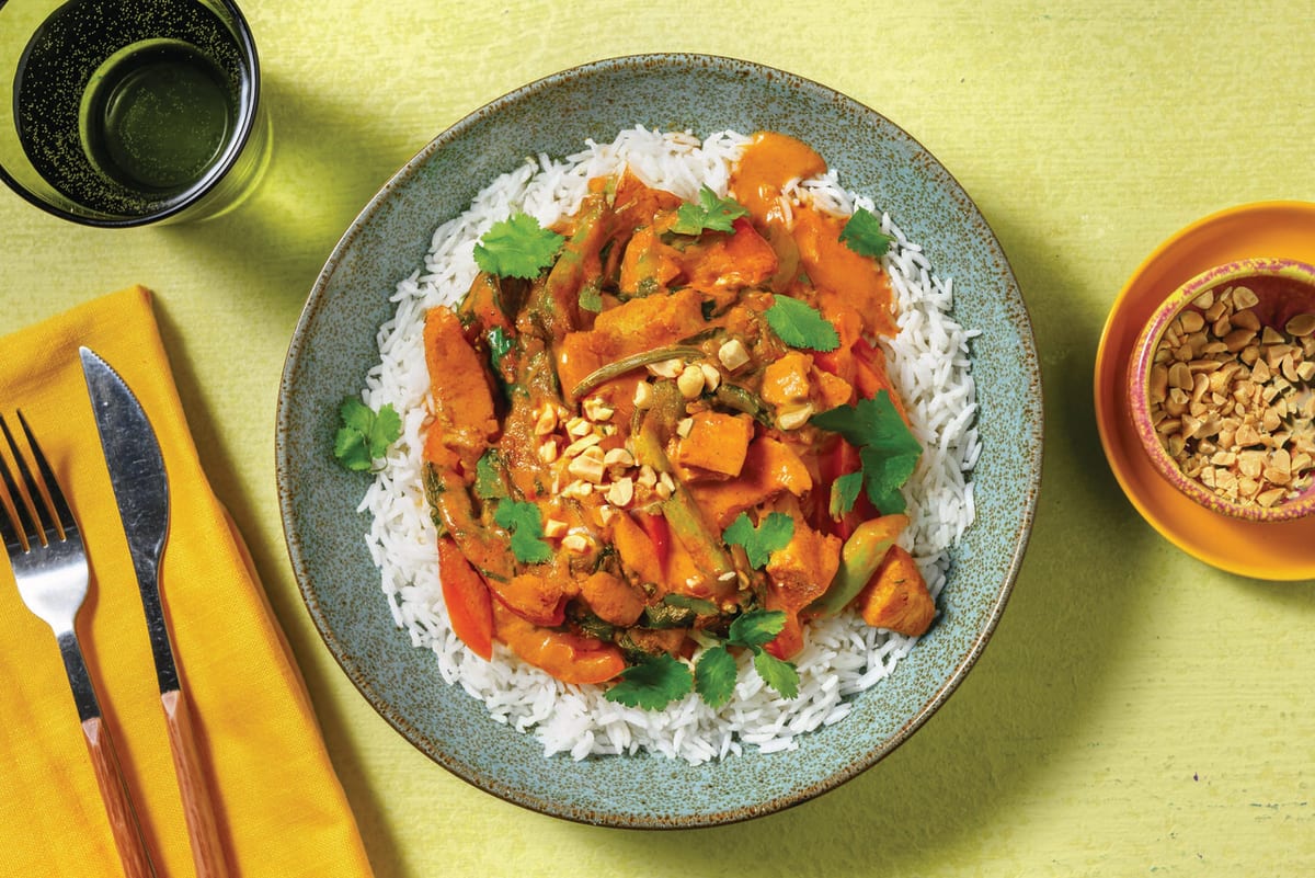 Mild Coconut Chicken, Prawn Curry