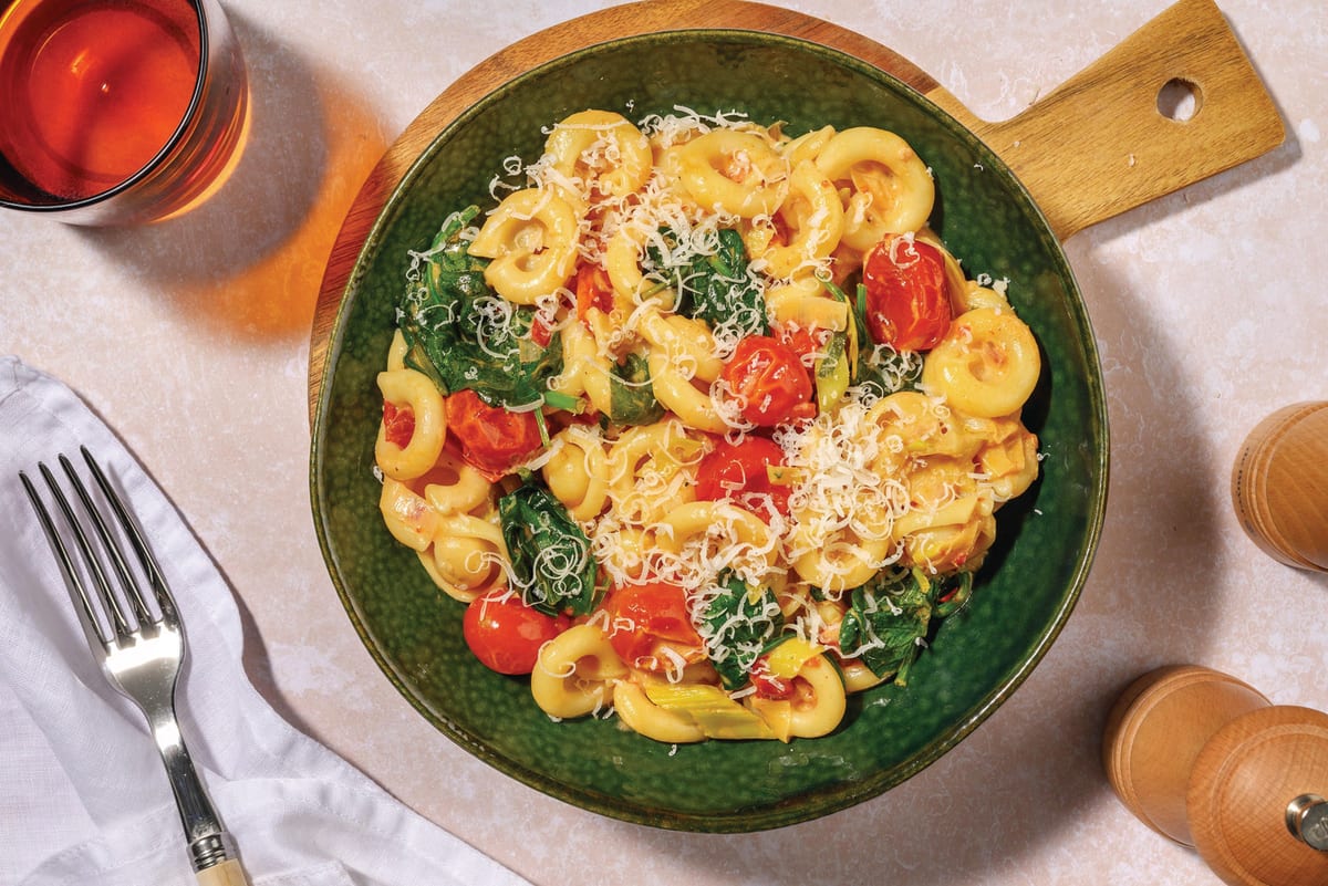 Rich Cherry Tomato & Leek Orecchiette