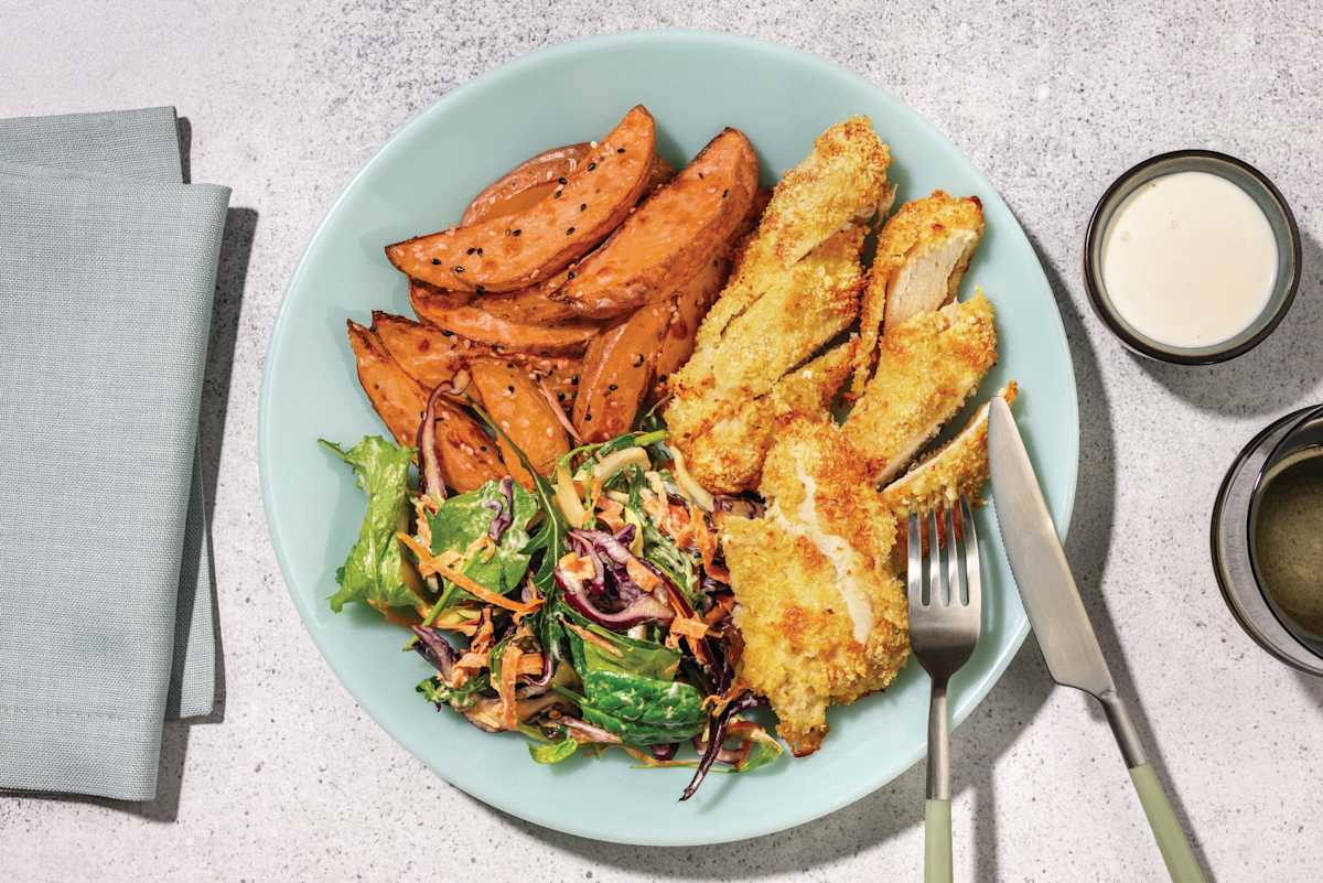 Asian-Style Crumbed Tofu & Slaw