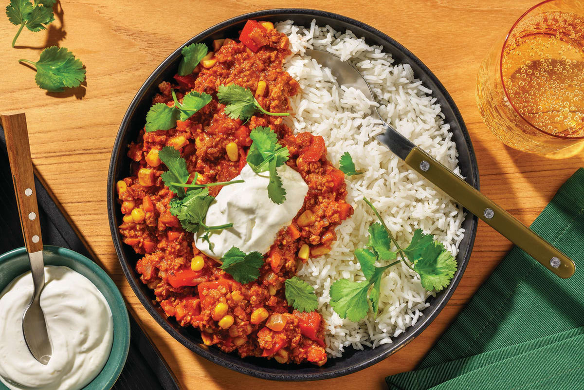 Double Mexican Plant-Based Mince & Rapid Rice