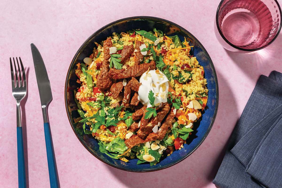 HelloHero: Spiced Beef Rump & Jewel Couscous