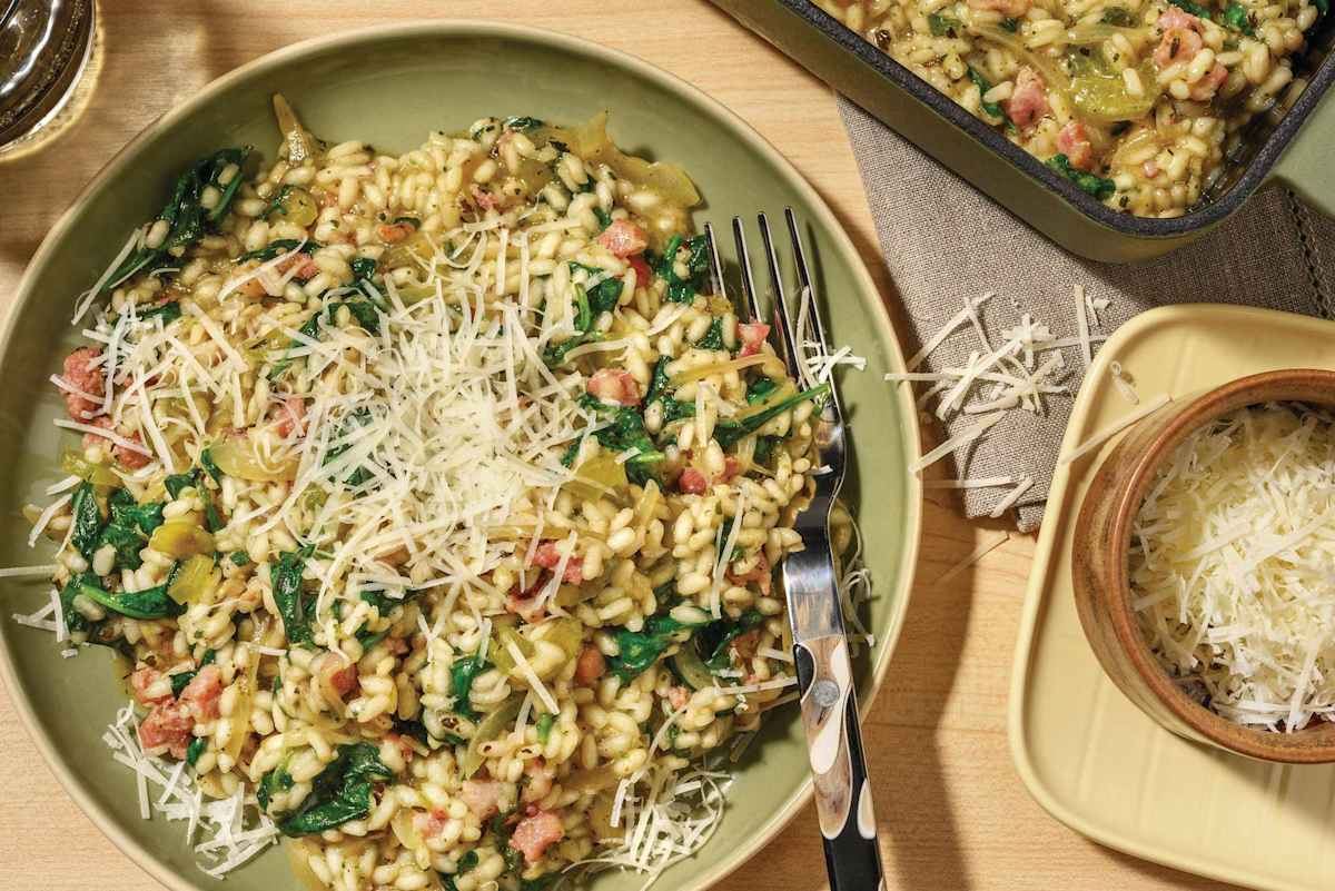 Plant-Based Basil Pesto & Plant-Based Mince Risotto