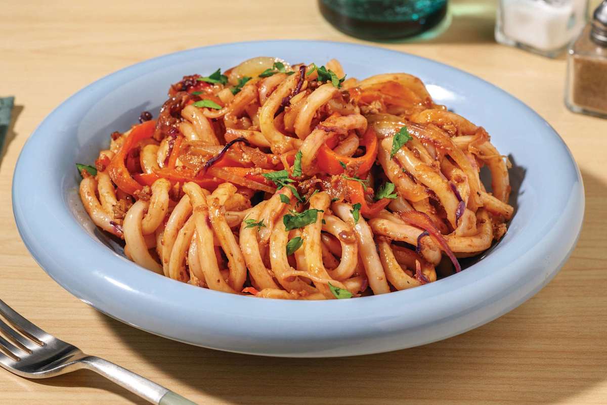 Easy Plant-Based Mince & Udon Noodle Stir-Fry