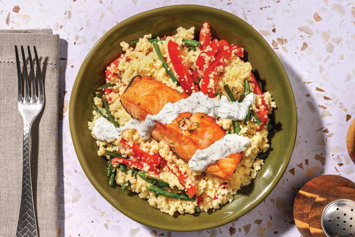 Super Green Double Salmon Couscous Bowl