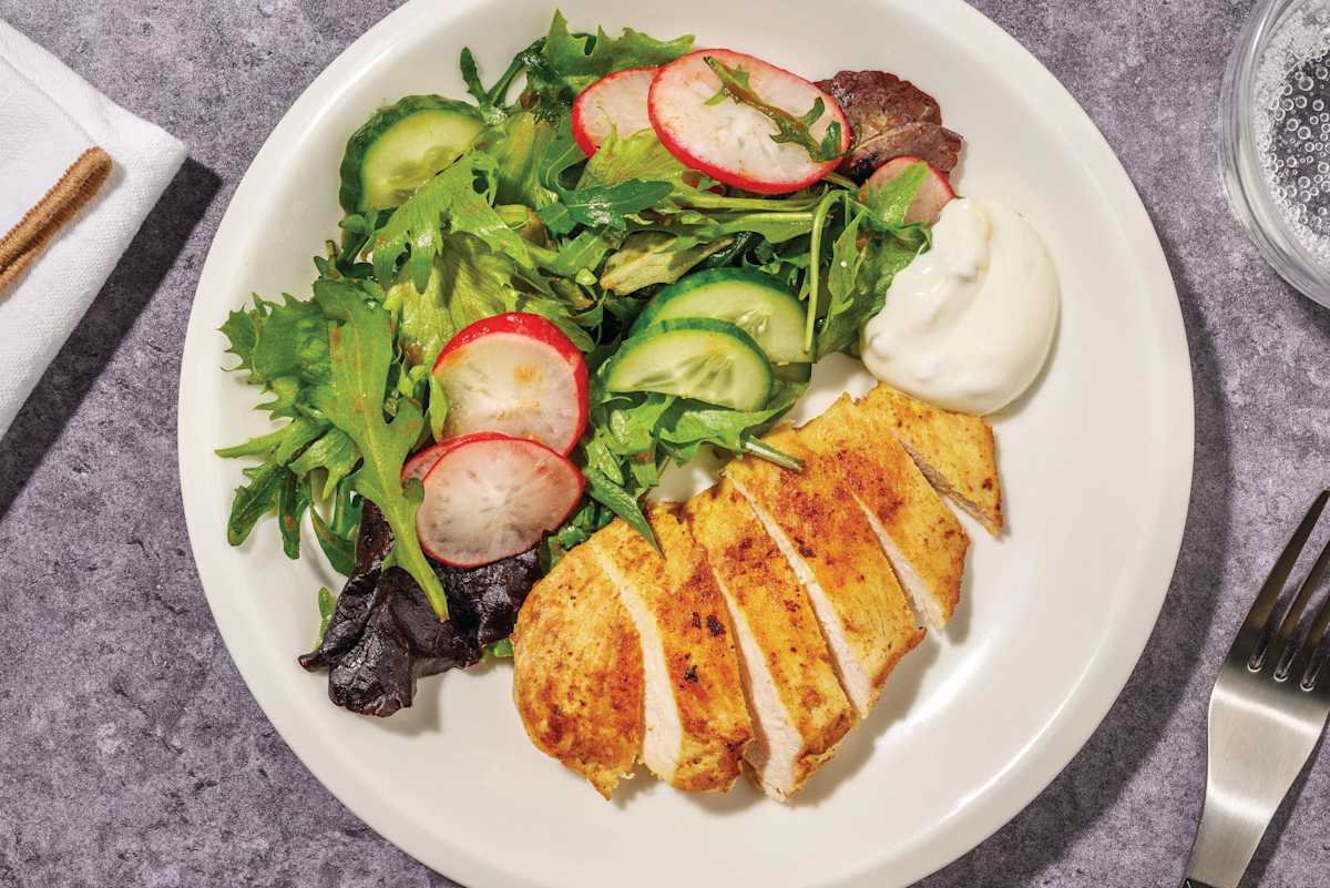 Curry-Spiced Halloumi & Cucumber Salad