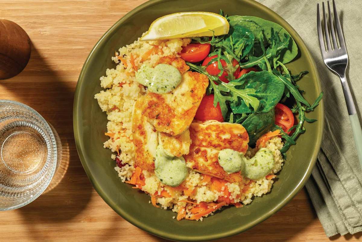 Zesty Haloumi, Chicken & Jewelled Couscous