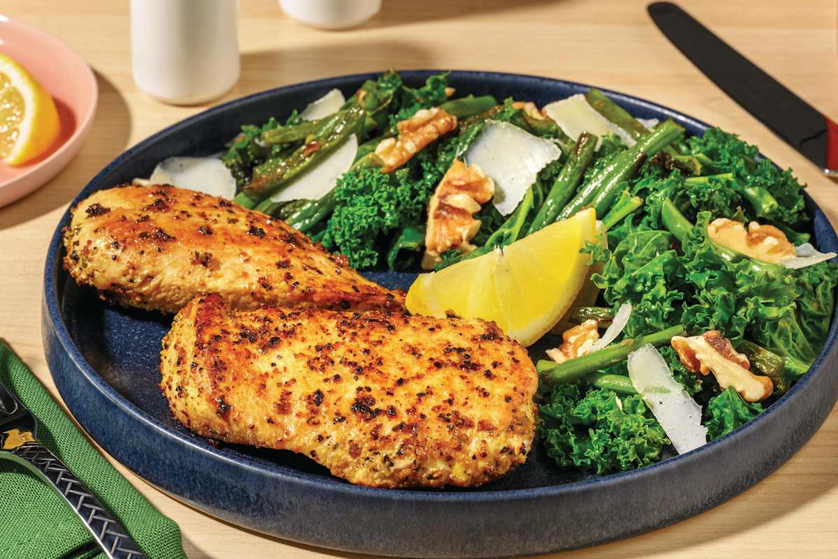 Lemon Pepper Barramundi & Garlic Kale Toss