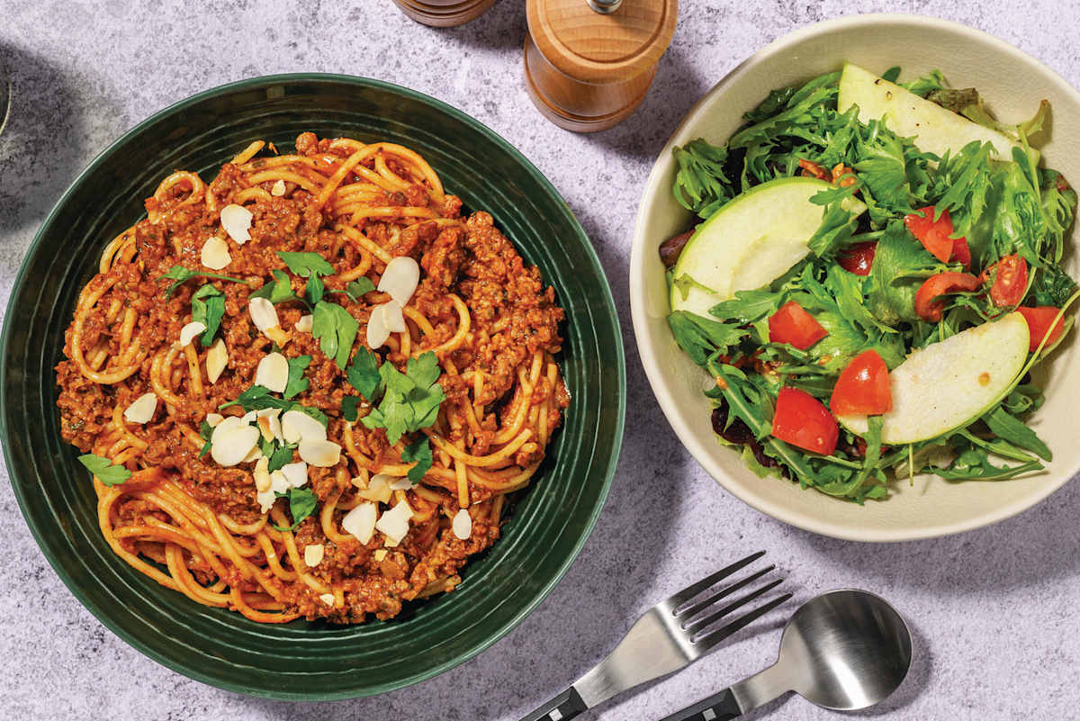 Double Plant-Based Mince & Pesto Pasta