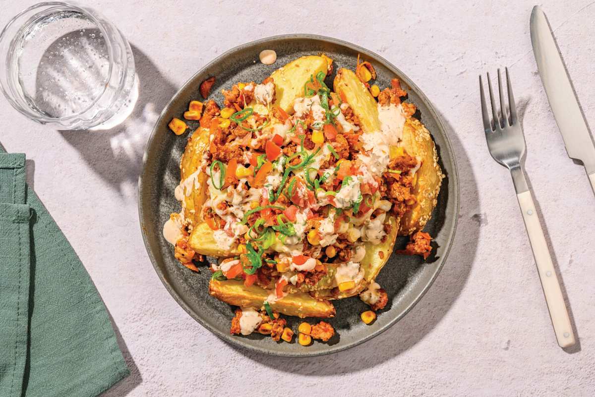 Loaded Plant-Based Cheeseburger Wedges
