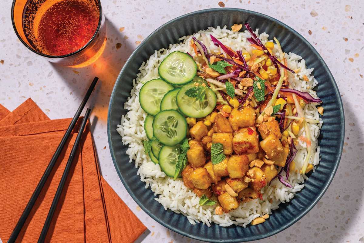 Sweet Chilli & Ginger Tofu Rice Bowl