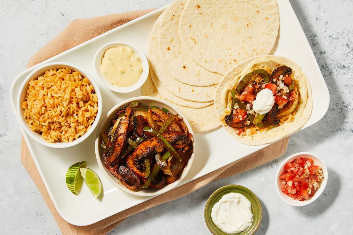 Portobello & Bell Pepper Fajita Bar