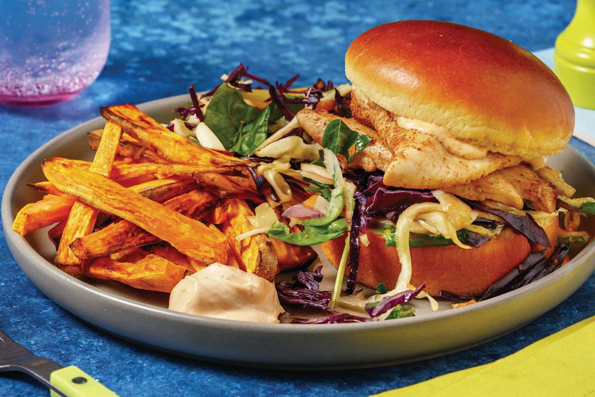 American Chicken & Slaw Burger